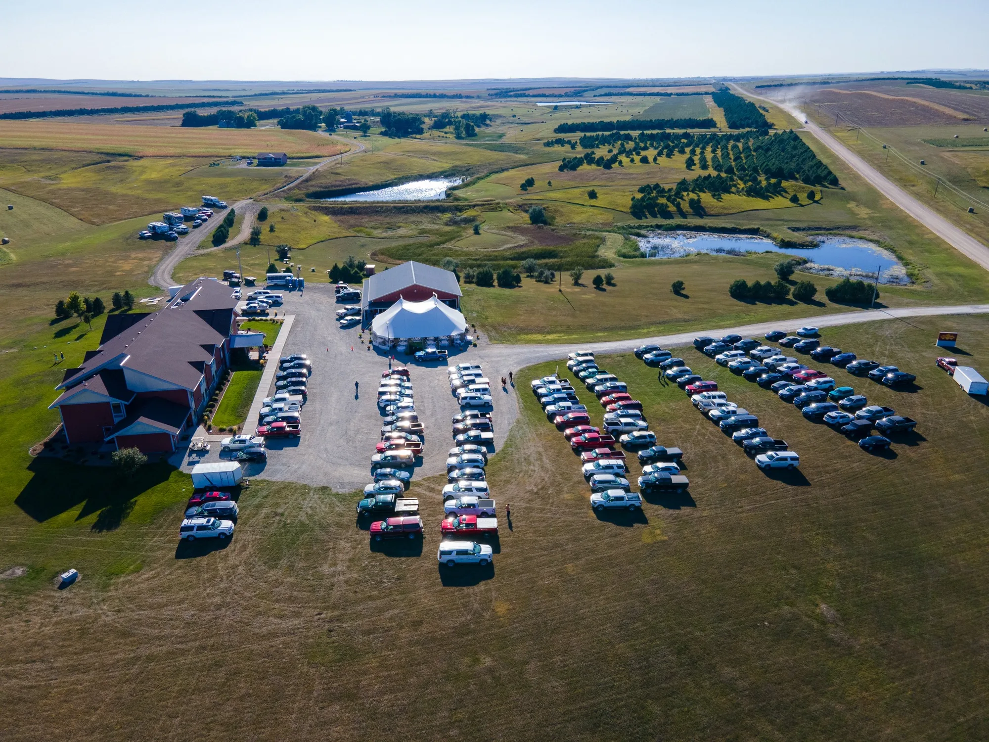 Aerial view of the Lazy J venue grounds