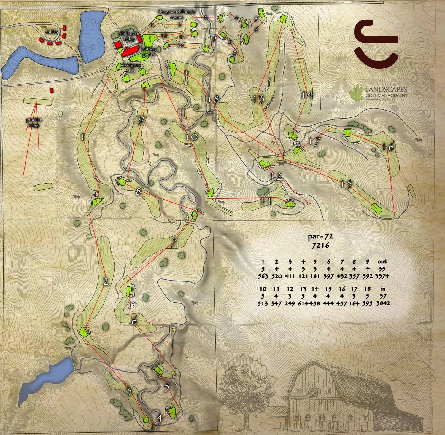 Routing plan for the proposed 18-hole golf course